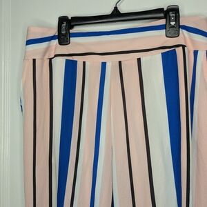 Striped Women's Pants in Pink, Blue, and White